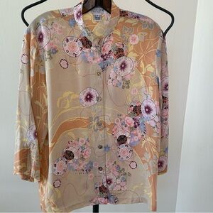 CITRON of SANTA MONICA Band Collar Blouse M